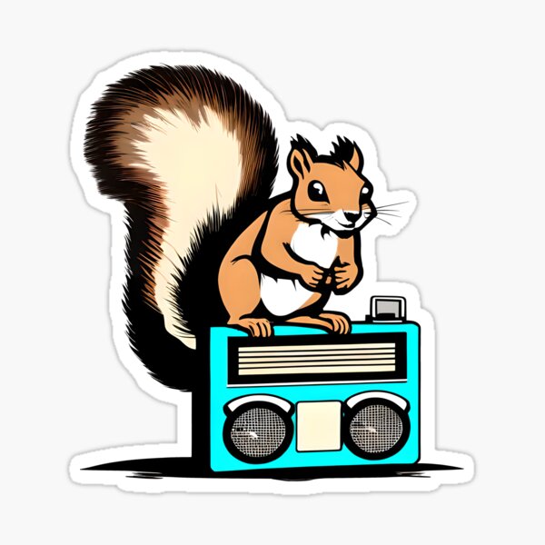 Item preview, Squirrel on Boombox Radio designed and sold by Ptfera.