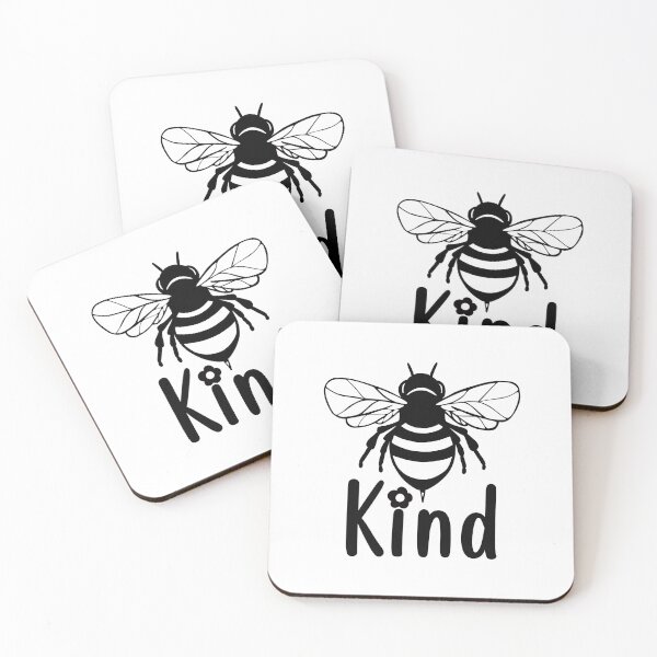 Item preview, Bee kind , black and white bee ,  positive inspirational be kind designed and sold by Inktown.
