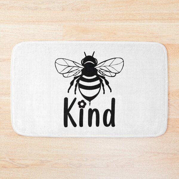 Item preview, Bee kind , black and white bee ,  positive inspirational be kind designed and sold by Inktown.