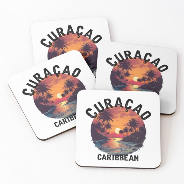 Item preview, Curacao - Caribbean (with Black Lettering) designed and sold by VelvetRoom.