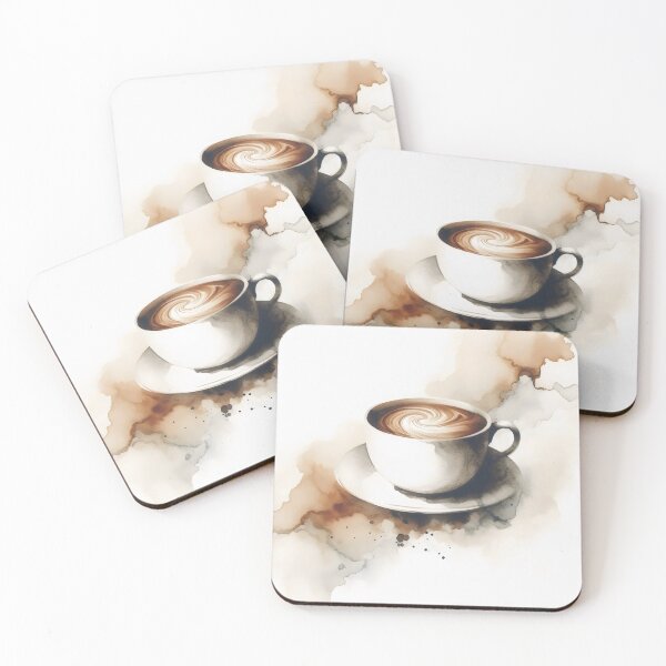 Item preview, Brown White Watercolor Cup of Coffee designed and sold by COnline Designs Corner.