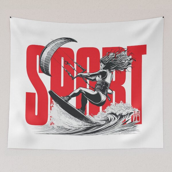 Item preview, SPORT - Kitesurfing - Kitesurfer - WOMEN - 1 designed and sold by ArtProjectShop.