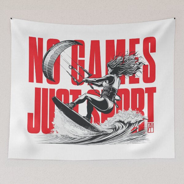 Item preview, NO GAMES JUST SPORT - Kitesurfing - Kitesurfer - WOMEN - 1 designed and sold by ArtProjectShop.
