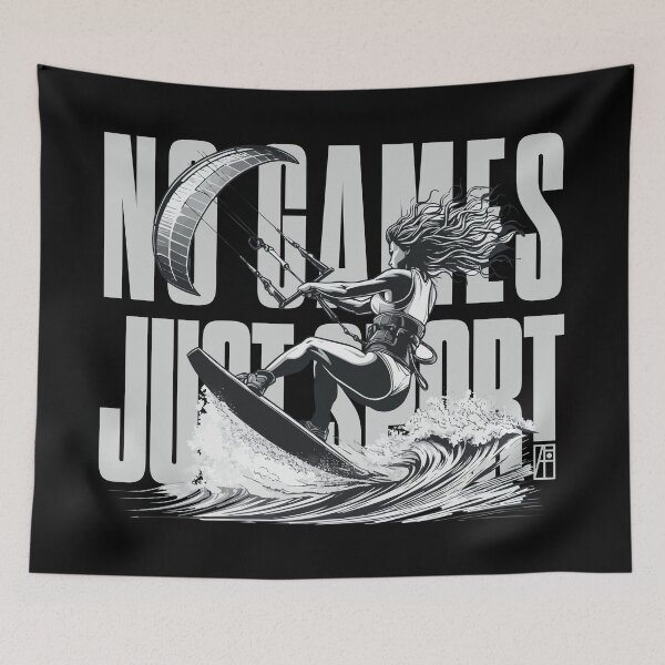 Item preview, NO GAMES JUST SPORT - Kitesurfing - Kitesurfer - WOMEN - 2 designed and sold by ArtProjectShop.