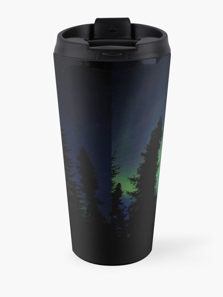 Alternate view of Moose with Northern Lights Travel Mug