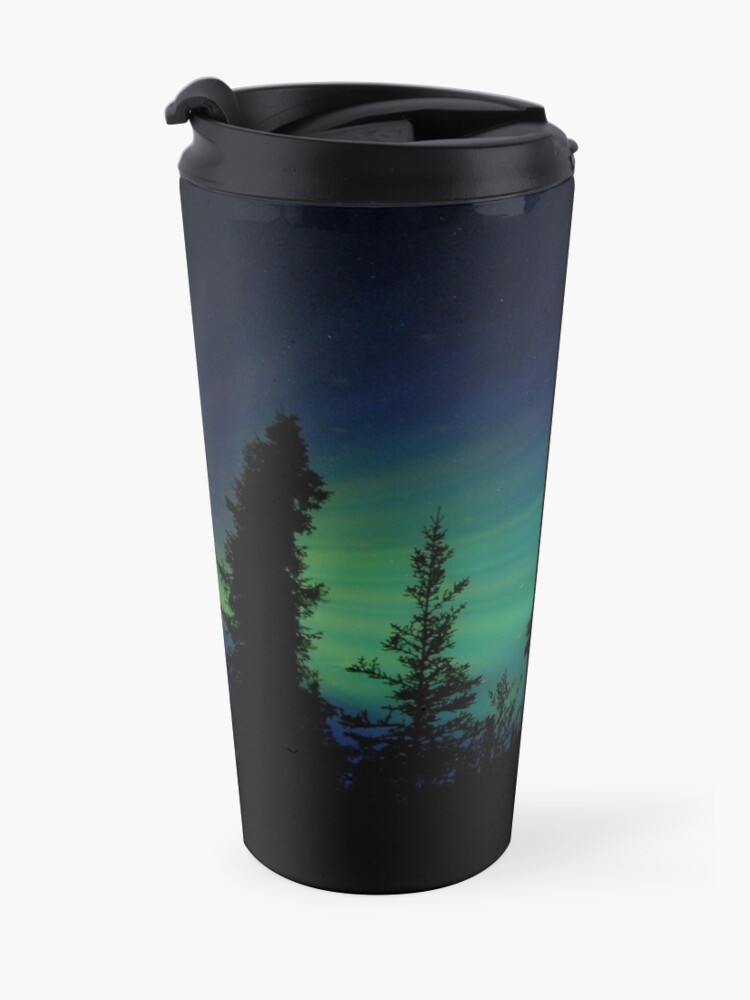 Alternate view of Moose with Northern Lights Travel Mug