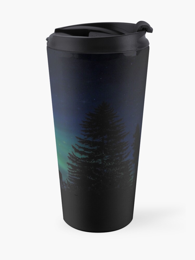 Alternate view of Moose with Northern Lights Travel Mug