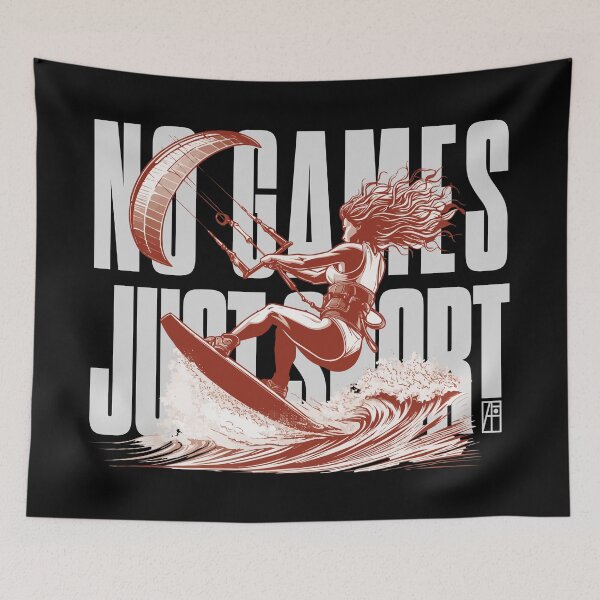 Item preview, NO GAMES JUST SPORT - Kitesurfing - Kitesurfer - WOMEN - 3 designed and sold by ArtProjectShop.