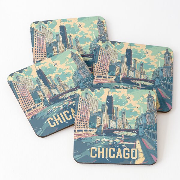 Item preview, Chicago Poster Retro Chicago Art designed and sold by nomiraclehere.