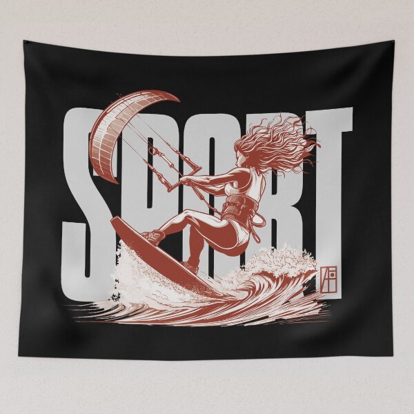 Item preview, SPORT - Kitesurfing - Kitesurfer - WOMEN - 4 designed and sold by ArtProjectShop.