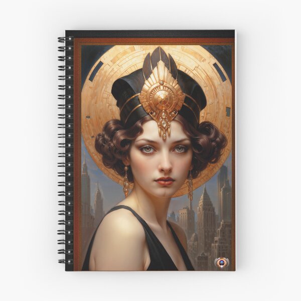 Item preview, Classic Art Deco Elegance Alluring AI Concept Art Portrait by Xzendor7 designed and sold by Xzendor7 Digital Art Creations.