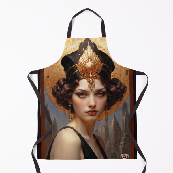 Item preview, Classic Art Deco Elegance Alluring AI Concept Art Portrait by Xzendor7 designed and sold by Xzendor7 Digital Art Creations.