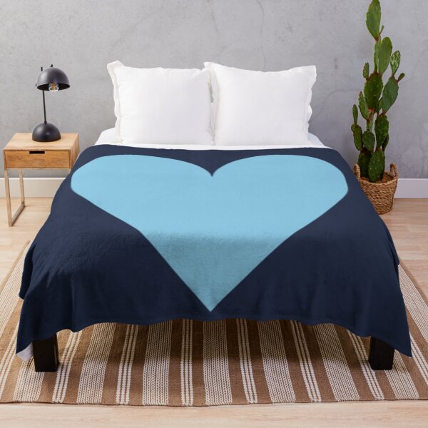 Item preview, Single BABY BLUE LOVE HEART on a NAVY BLUE Background designed and sold by RachelMacht.
