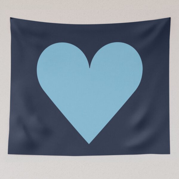Item preview, Solo CORAZÓN DE AMOR AZUL BEBÉ sobre un fondo AZUL MARINO designed and sold by RachelMacht.