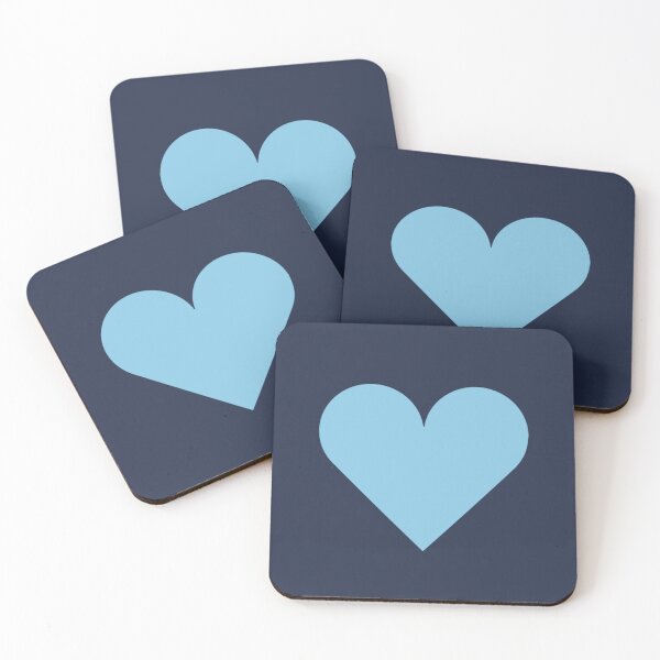 Item preview, Single BABY BLUE LOVE HEART on a NAVY BLUE Background designed and sold by RachelMacht.