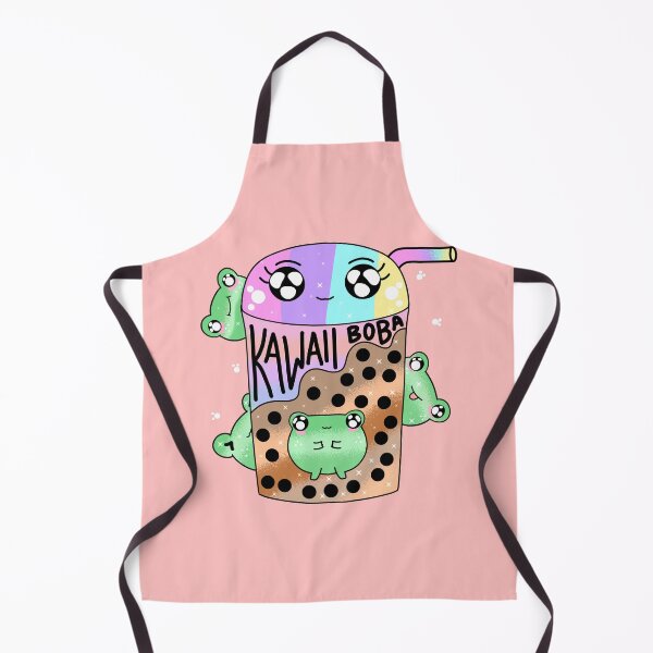 Item preview,  Kawaii chibi frog holding boba tea designed and sold by Quacktails.