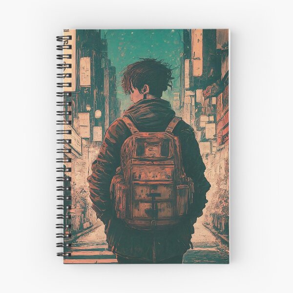 Item preview, A Man in japan city anime style carry a bag vintage tone designed and sold by HakunamatataTin.