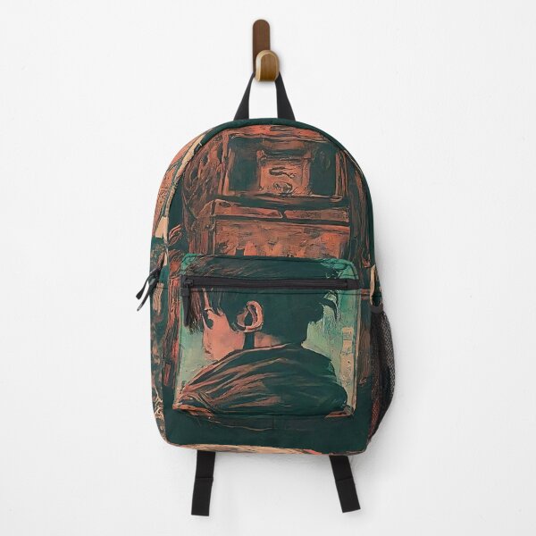 Item preview, A Man in japan city anime style carry a bag vintage tone designed and sold by HakunamatataTin.