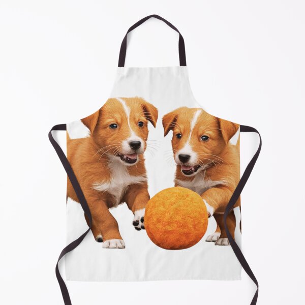 Item preview, 2 Cute puppies playing with a ball designed and sold by SN-Creations.
