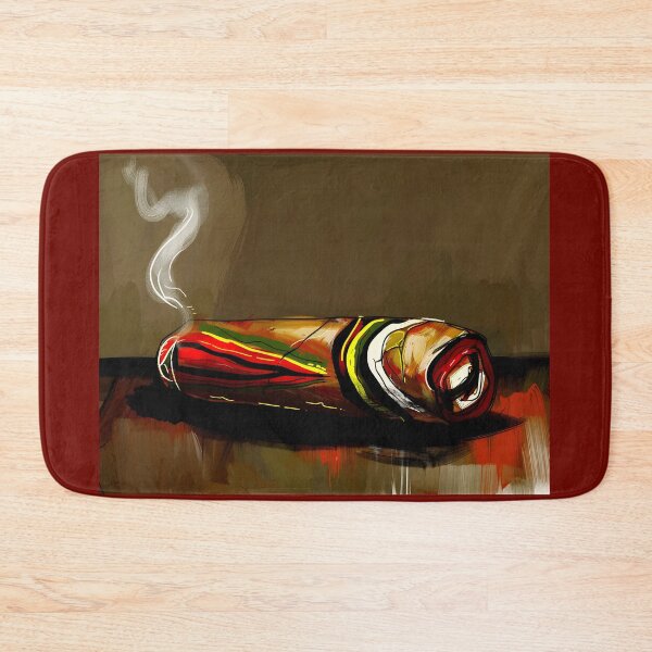 Item preview, Dynamic Visual Effect - Lit Cigar Emitting Smoke Against Muted Brown Background Abstract Generative AI designed and sold by OlfactoART Studio.