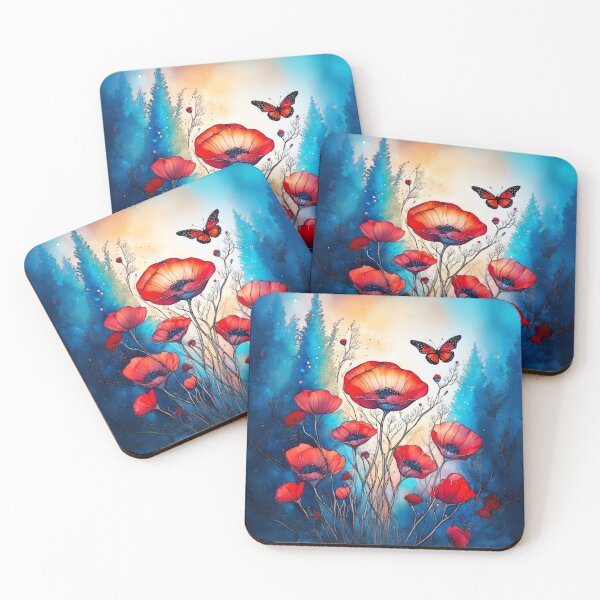 Item preview, Abstract Colorful Poppies designed and sold by Blue Horse Photo Magic.