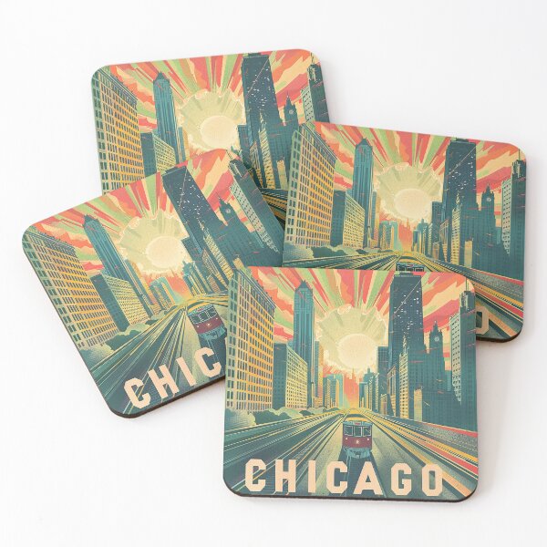 Item preview, Chicago Poster Retro Chicago Art designed and sold by nomiraclehere.