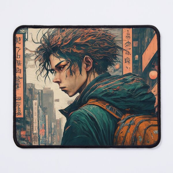 Item preview, A Man in japan city anime style carry a bag vintage tone designed and sold by HakunamatataTin.
