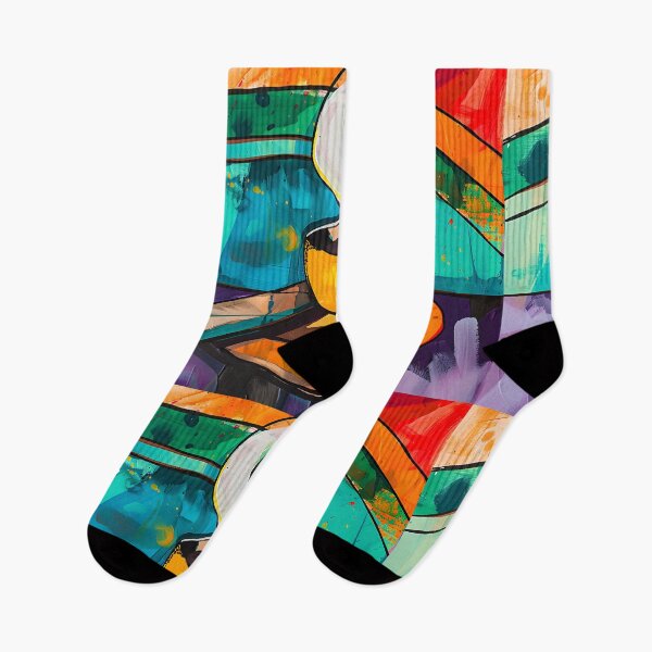 Item preview, Coffee and Cigar - Vibrant Multi-Colored Background with Abstract Shapes - AI Generated Art designed and sold by OlfactoART Studio.