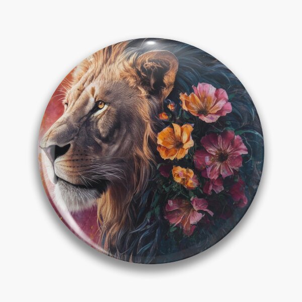 Item preview, Lion and flowers designed and sold by Art-Design-EM.