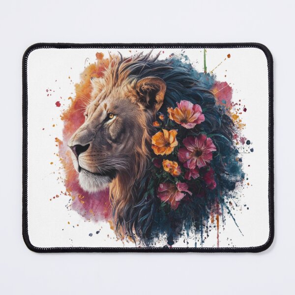 Item preview, Lion and flowers designed and sold by Art-Design-EM.