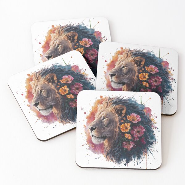 Item preview, Lion and flowers designed and sold by Art-Design-EM.