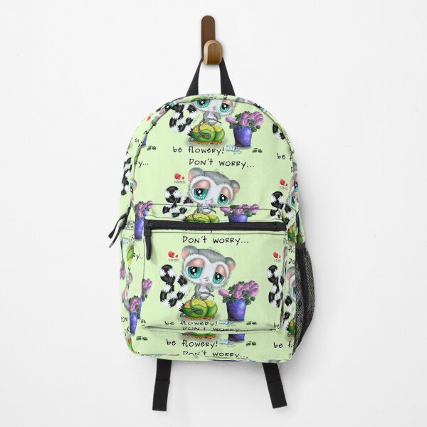 Item preview, Playful Lemur with Lilac Bucket – Don't Worry Be Flowery Garden Boots Hand Drawn designed and sold by Plakartis.