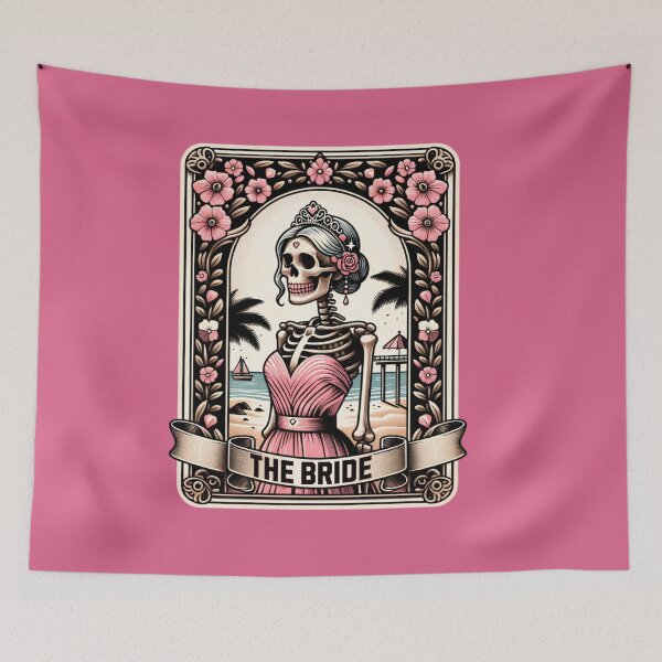 Artikelvorschau, Die Tarotkarte „Das Brautskelett“ entworfen und verkauft von RockBeeDesigns.