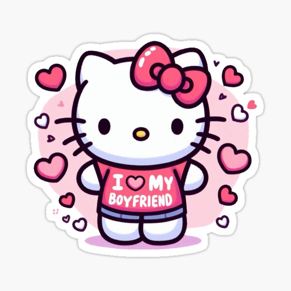 Artikel-Vorschau von Ich liebe meinen Freund Hello Kitty, designt und verkauft von CrunchyLunchBox.