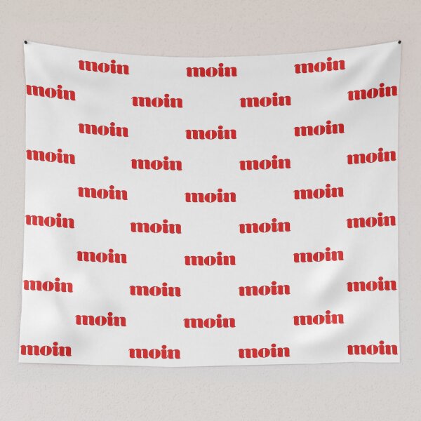 Item preview, Moin, Say Hello Like a (Northern) German in Red designed and sold by HappyPeeps.