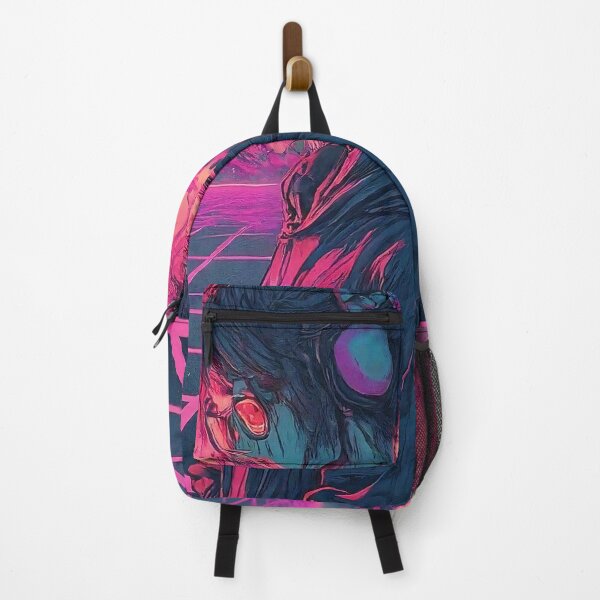 Item preview, A girl wear earphone in japan city anime style neon and purple blend with pink color tone designed and sold by HakunamatataTin.