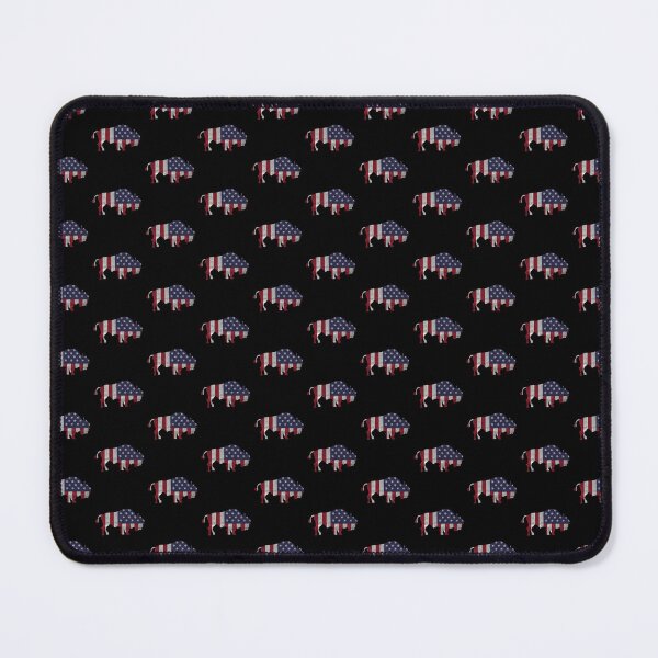 Item preview, Great American Flag Draped Silhouette Bison - Independence Day 1776 Grunge Edition designed and sold by justypun.