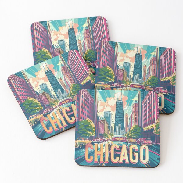 Item preview, Chicago Poster Retro Chicago Art designed and sold by nomiraclehere.