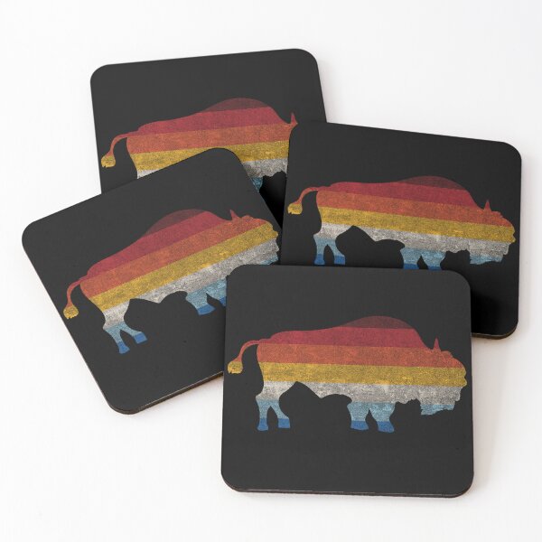 Item preview, Great American Bison Vintage  Sunset Draped Silhouette - Grunge Edition designed and sold by justypun.
