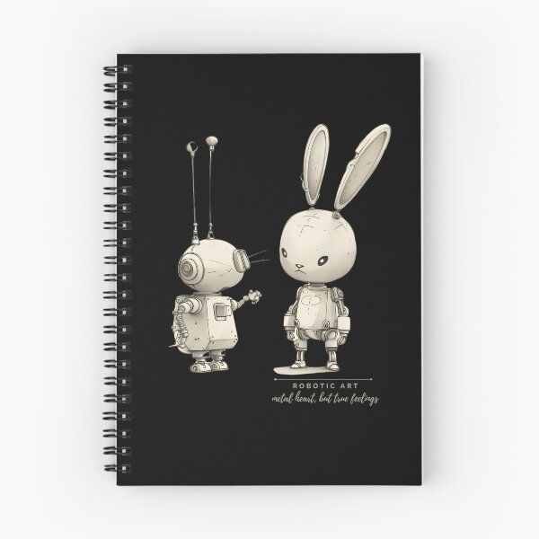 Item preview, Robot Bunny And Robot Friend Robotic Art designed and sold by BetiOnDemand.