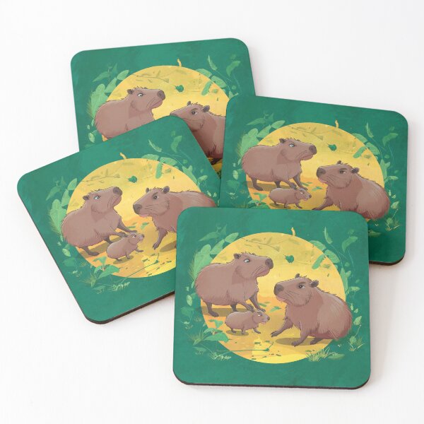 Item preview, Family capybaras capybara happy family designed and sold by Newhyperion.