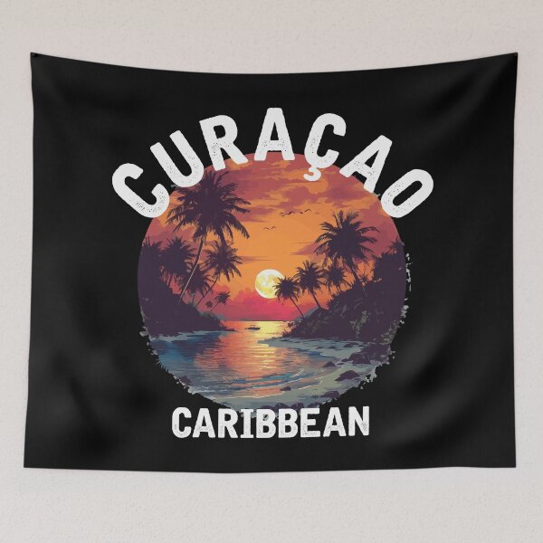 Item preview, Curacao - Caribbean (with White Lettering) designed and sold by VelvetRoom.