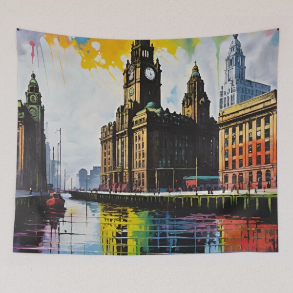 Item preview, Iconic Liver Building in Liverpool designed and sold by GrizzlyCollective.