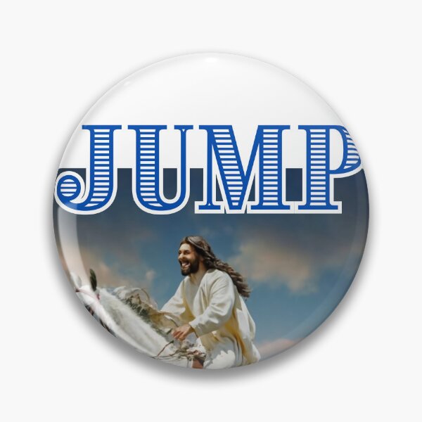 Item preview, JUMP with me say Jesus on horseback christian funny cute crazy gifts designed and sold by thankful-loco.