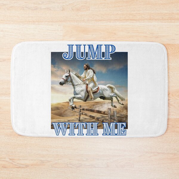 Item preview, JUMP with me say Jesus on horseback christian funny cute crazy gifts designed and sold by thankful-loco.