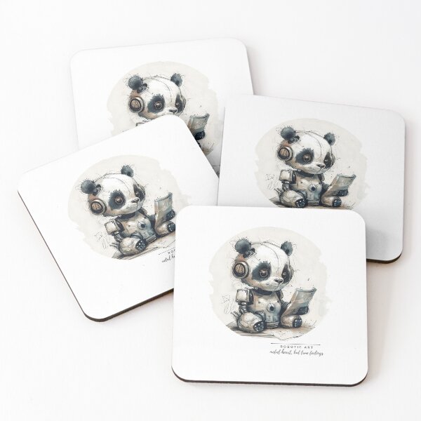 Item preview, Sweet Robot Panda Robotic Art designed and sold by BetiOnDemand.