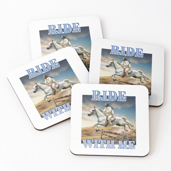Item preview,  Ride with me say Jesus on horseback christian funny cute gifts designed and sold by thankful-loco.