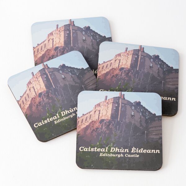 Item preview, Caisteal  Dhùn Èideann -  Scottish Gaelic (Gàidhlig) with translation - Edinburgh castle designed and sold by Mamaidh Made.