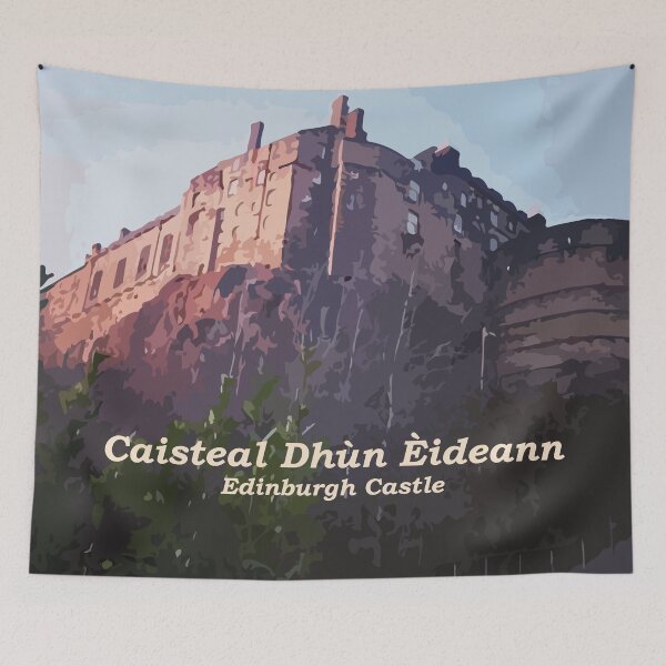 Item preview, Caisteal Dhùn Èideann - Scottish Gaelic (Gàidhlig) with translation - Edinburgh castle designed and sold by Mamaidh Made.