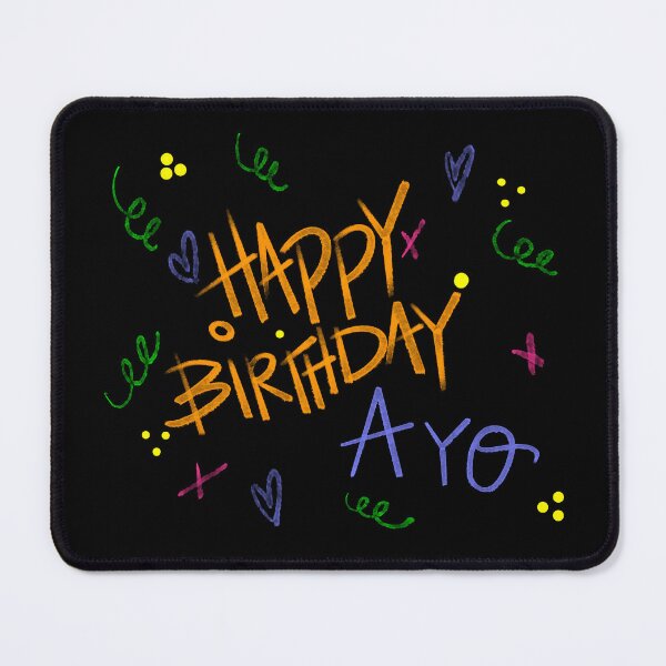Item preview, HAPPY BIRTHDAY AYO CUSTOM NAME designed and sold by GIVENGRACE.ART.
